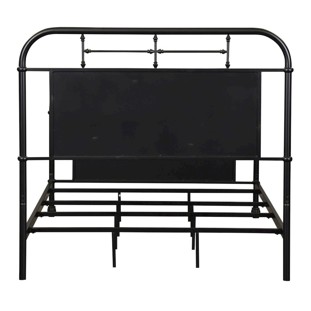 Vintage Series Full Metal Bed - Black in Distressed Metal. Picture 4