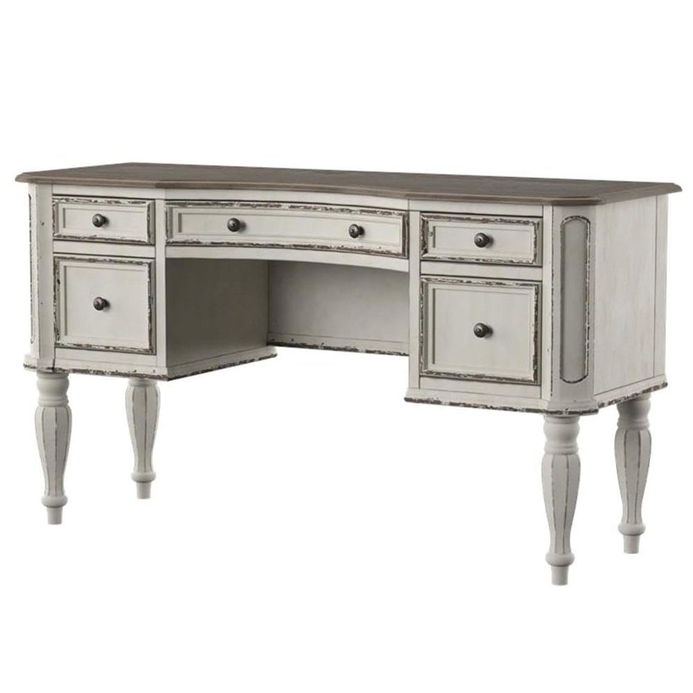 Magnolia Manor Vanity Desk in Antique White. Picture 1