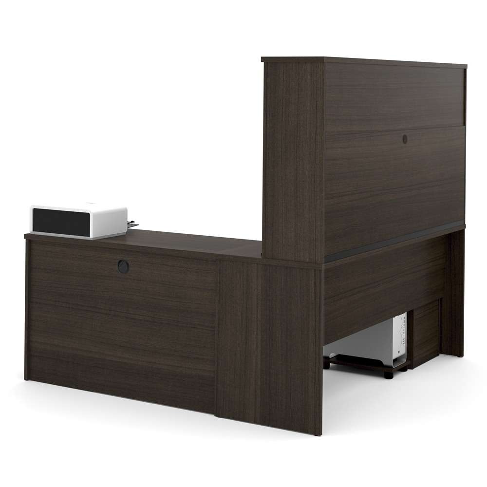 L-Shaped Desk with Hutch and 2 Pedestals. Picture 3