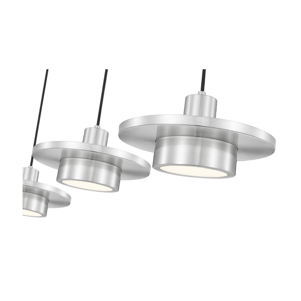 Z-Lite 3 Light Linear Chandelier, Brushed Nickel. Picture 4
