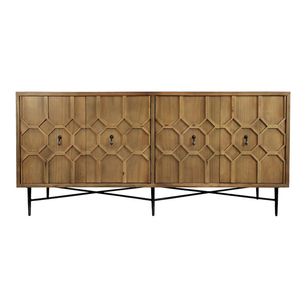 Samara 4-Door Sideboard - Natural. Picture 3