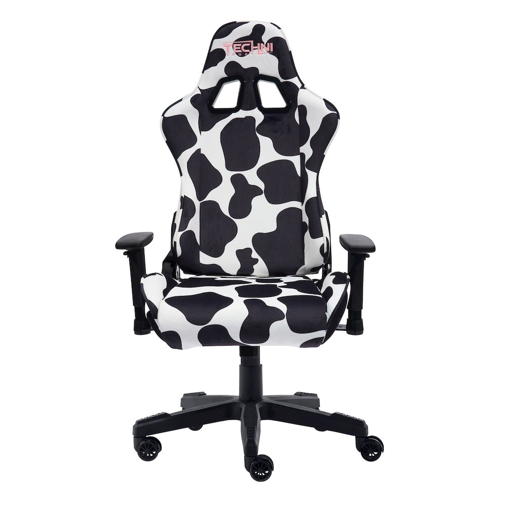 TS85 COW Print LUXX Series Gaming Chair. Picture 5