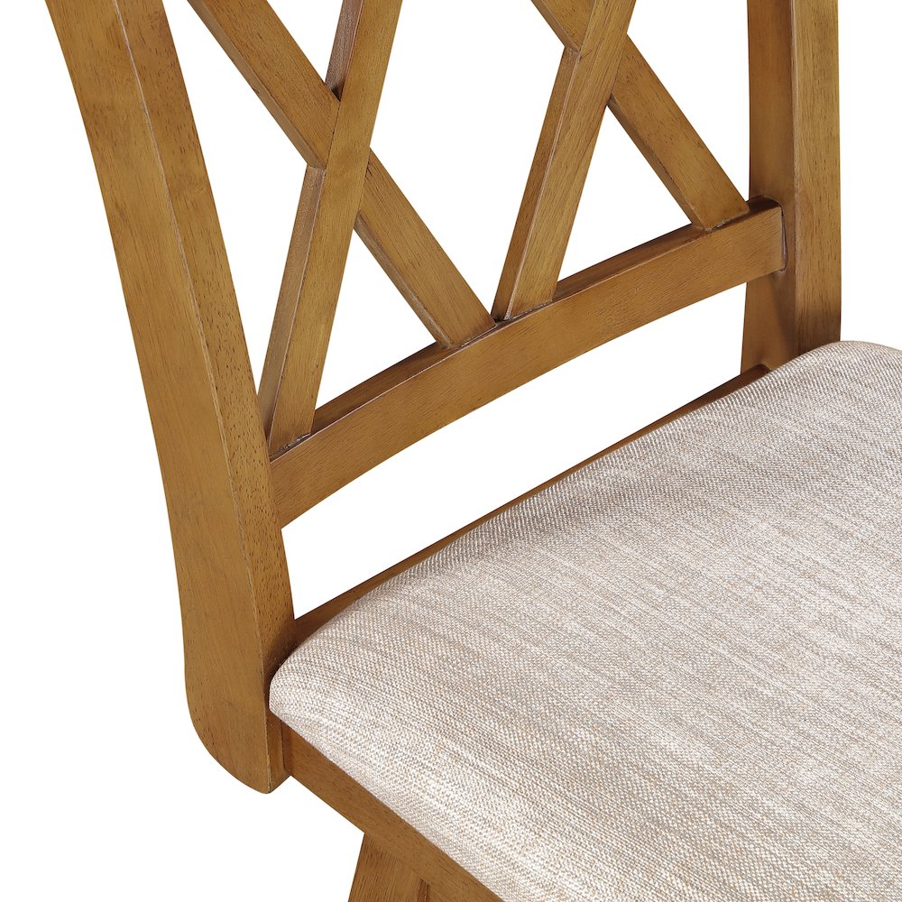 24in Brookline Swivel Barstool Oak. Picture 7
