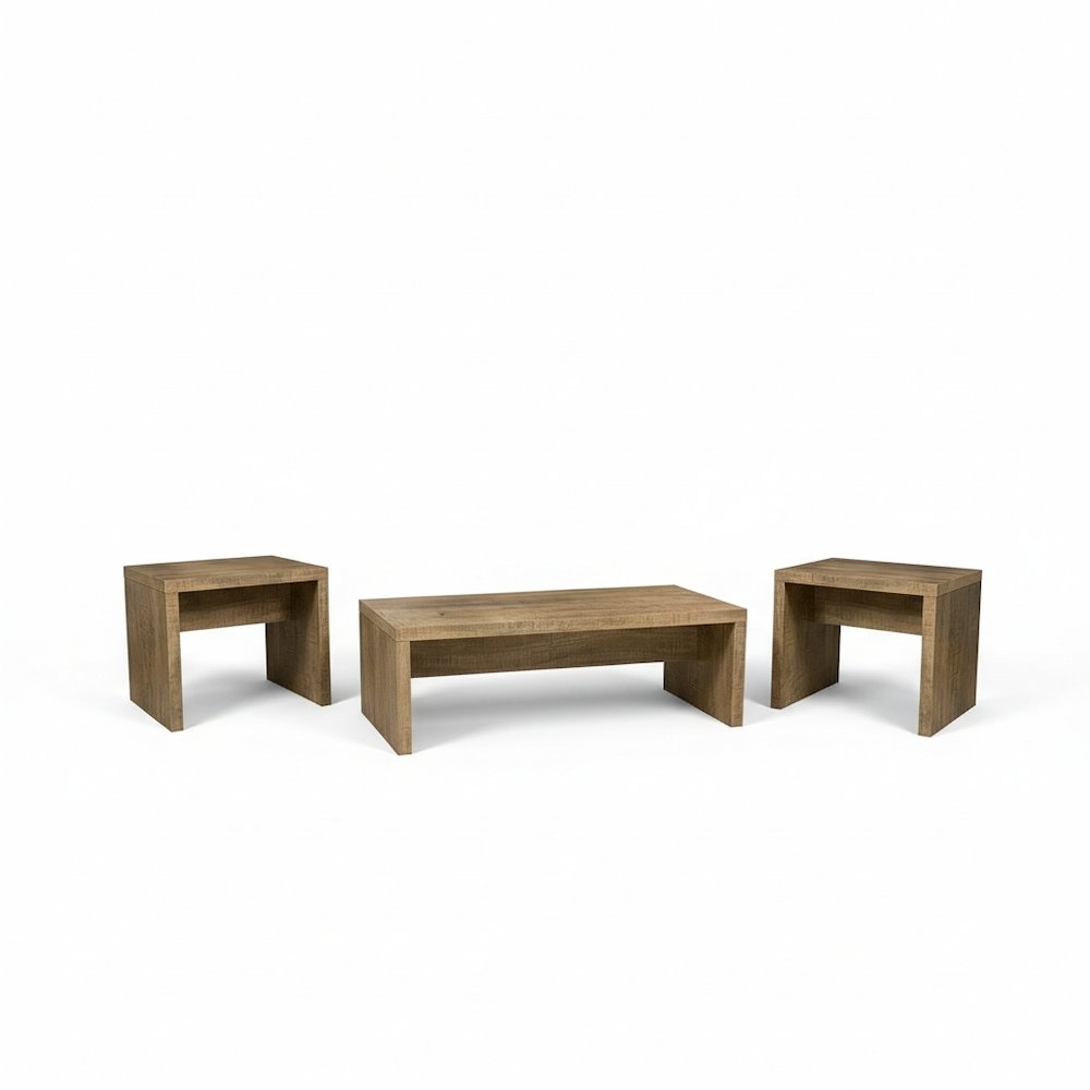 Lynette 3-piece Rectangular Coffee and End Table Set Mango. Picture 1
