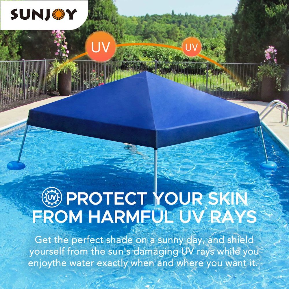 Floating Pool Canopy Pop Up Gazebo Canopy, Steel-Aluminum Frame Floating Tent. Picture 3