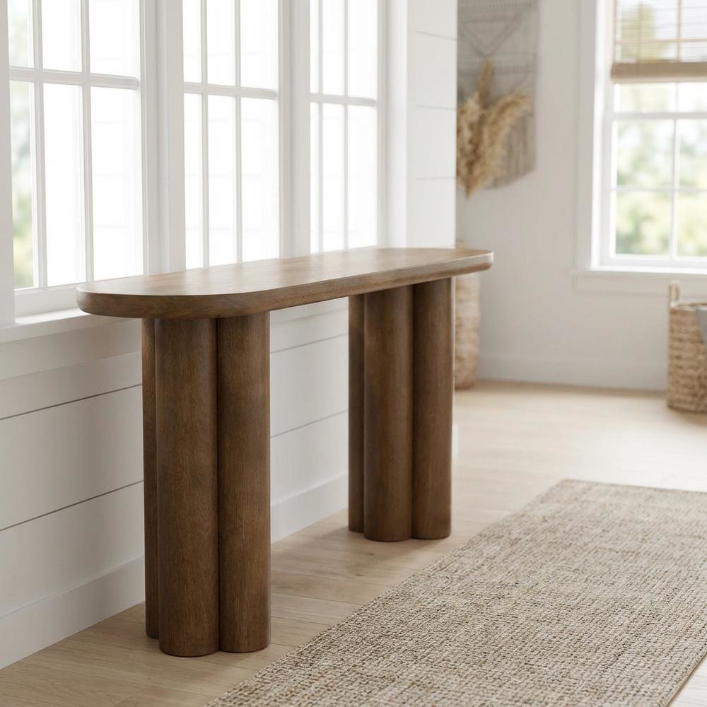 Ramona Console Table In Beige Color. Picture 2