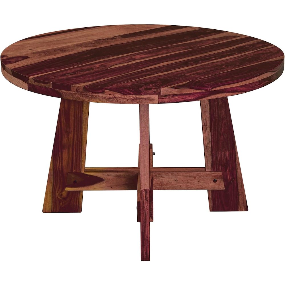 Kalispell Solid Sheesham Wood Dining Table, Brown. Picture 3