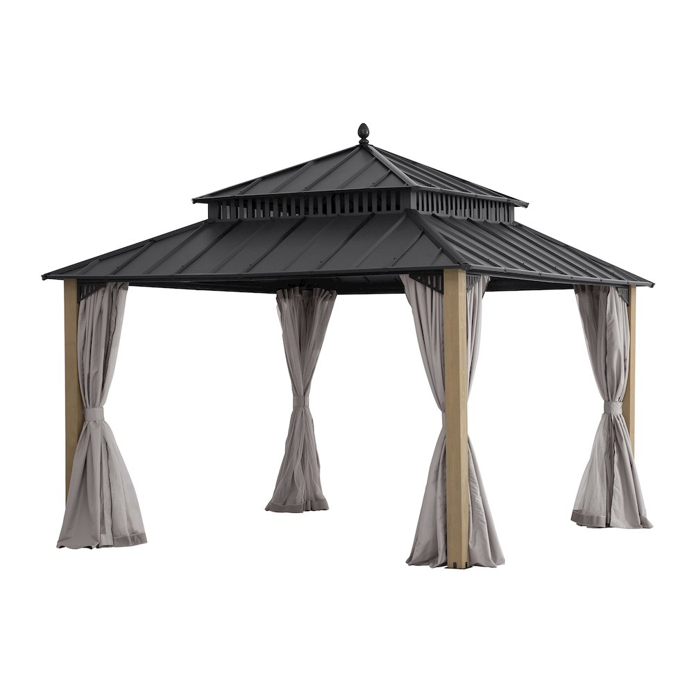 12 ft. x 12 ft. Kingston Extra-Tall, Wide Hardtop Wood Gazebo. Picture 1