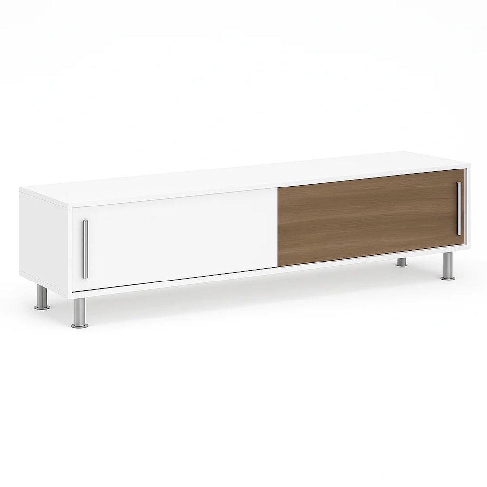 Nehir Tv Stand White Walnut. Picture 1