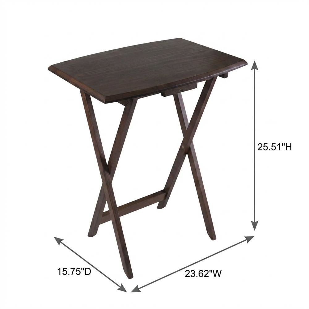 TV Table Set in Walnut Finish with Durable Material and Elegant Design. Picture 7