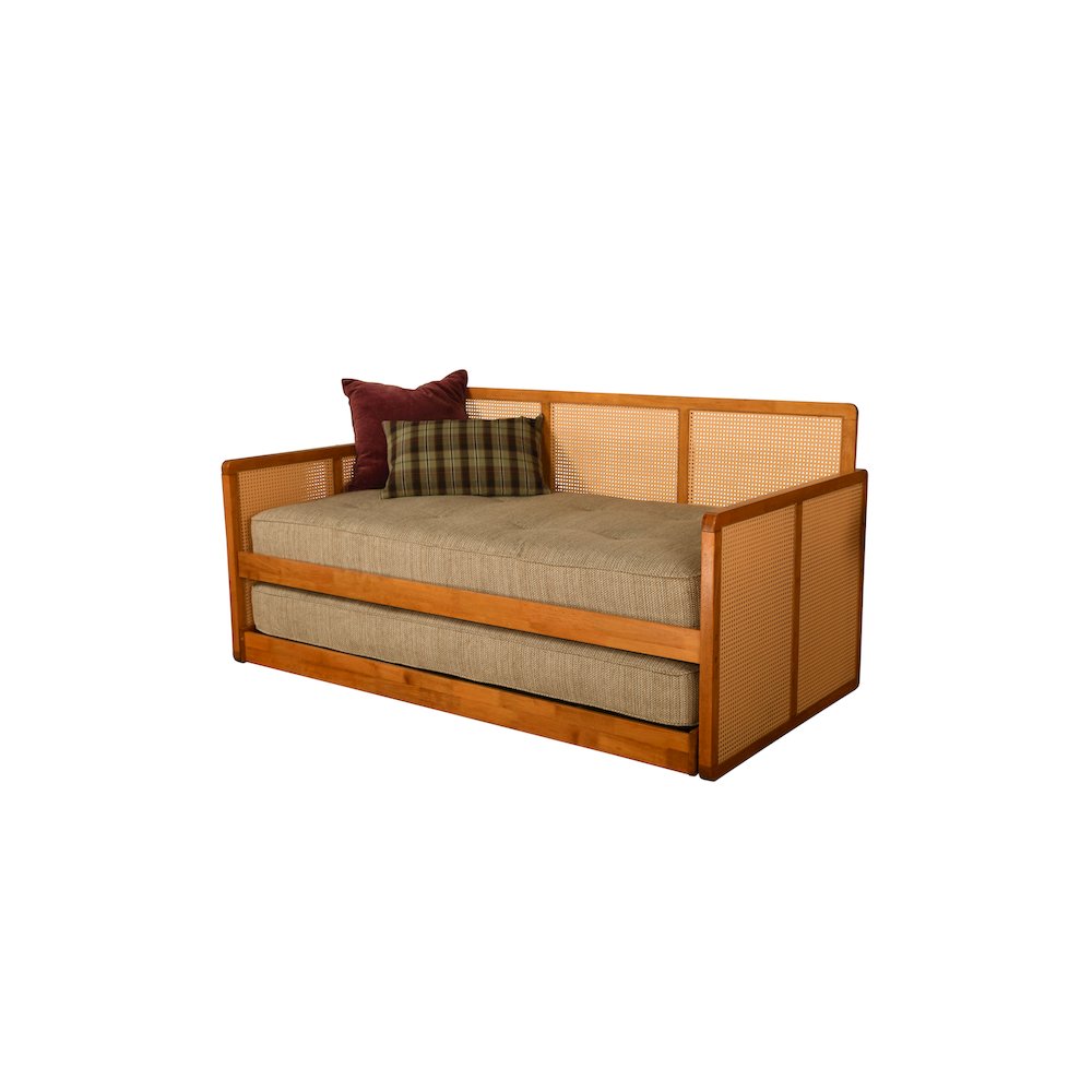 Abaco Daybed-Pop Up-Honey Finish-Taxi WoodSmoke Mattresses. Picture 1