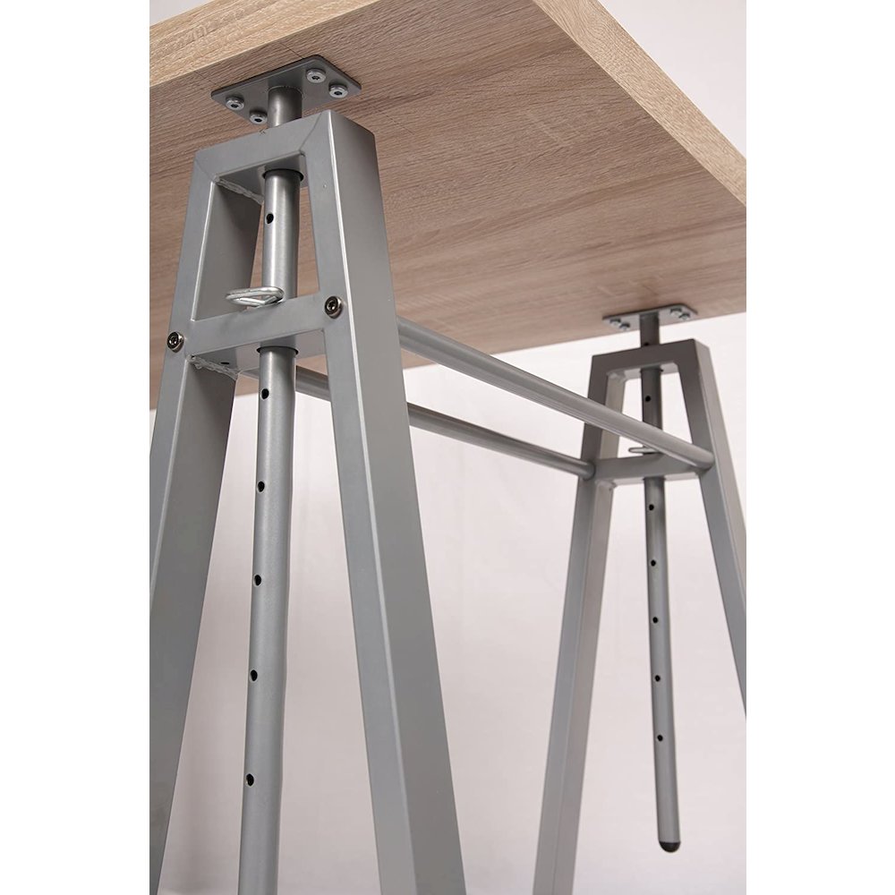 Adjustable Height Writing Desk with Sturdy Metal Base. Picture 2