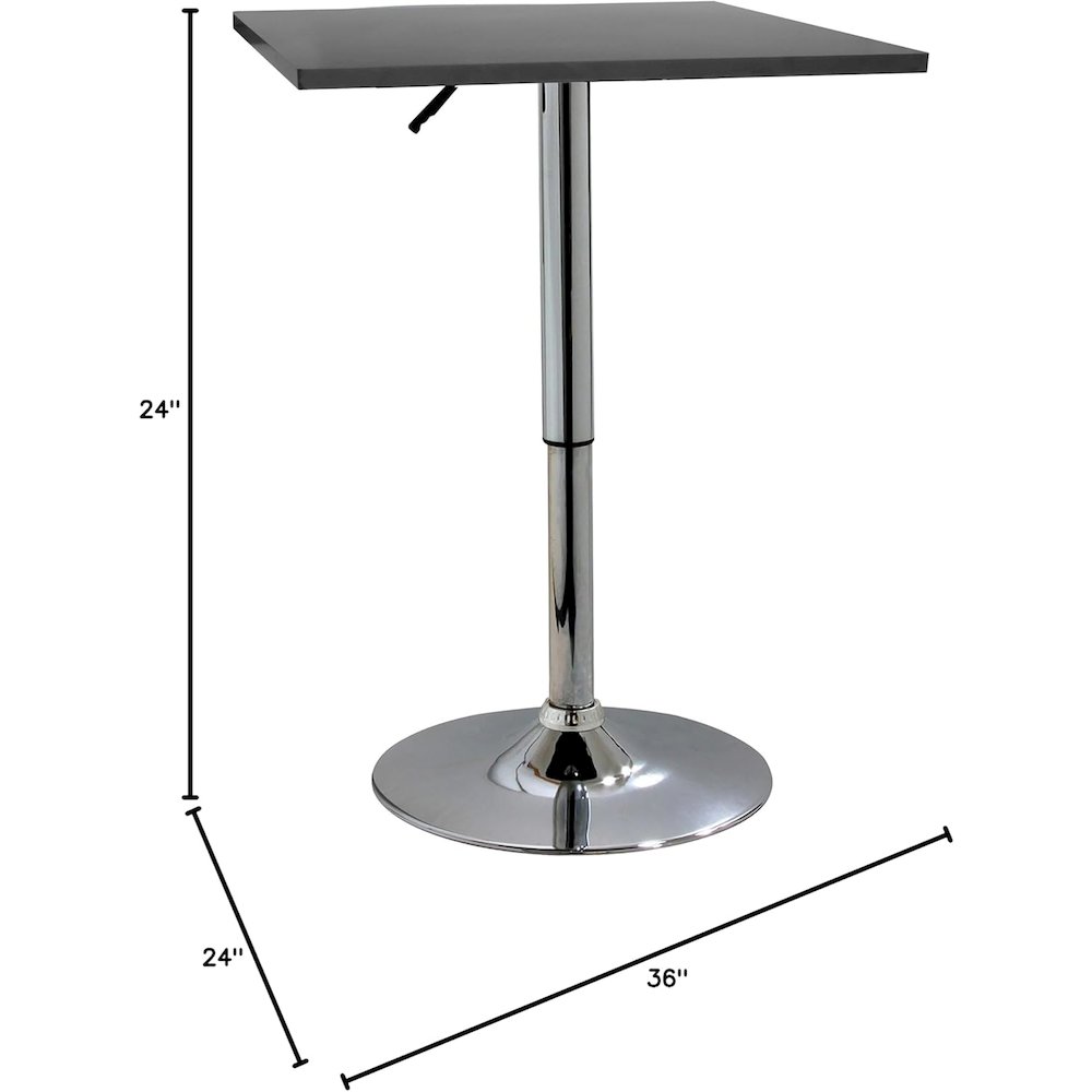 AmeriHome Classic Wood Top Bistro Table - Square. Picture 2