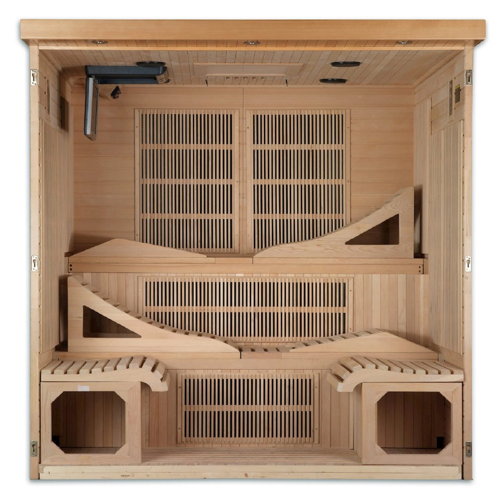 Monaco 6-person Ultra Low EMF (Under 3MG) FAR Infrared Sauna (Canadian Hemlock). Picture 4