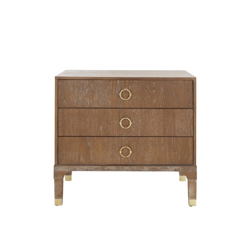 LORNA 3 DRAWER CONTEMPORARY NIGHT STAND, FOX6232D. Picture 1