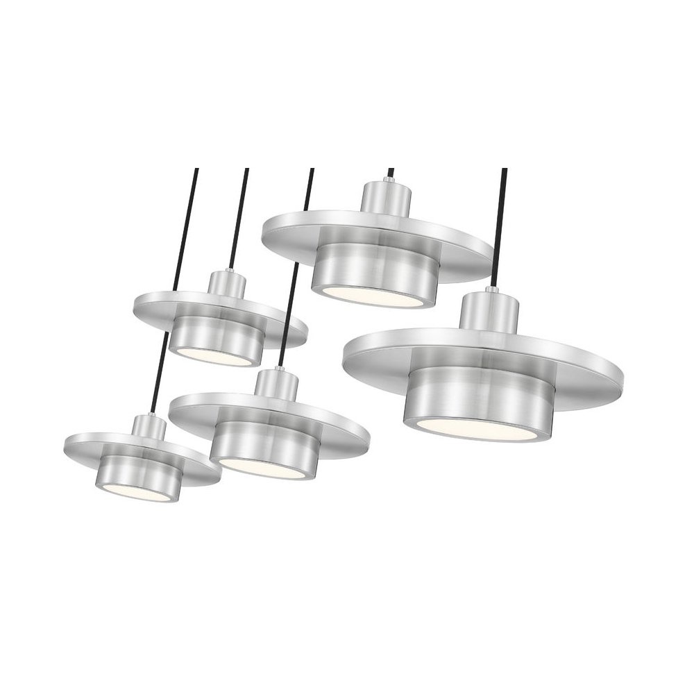 Z-Lite 5 Light Linear Chandelier, Brushed Nickel. Picture 4