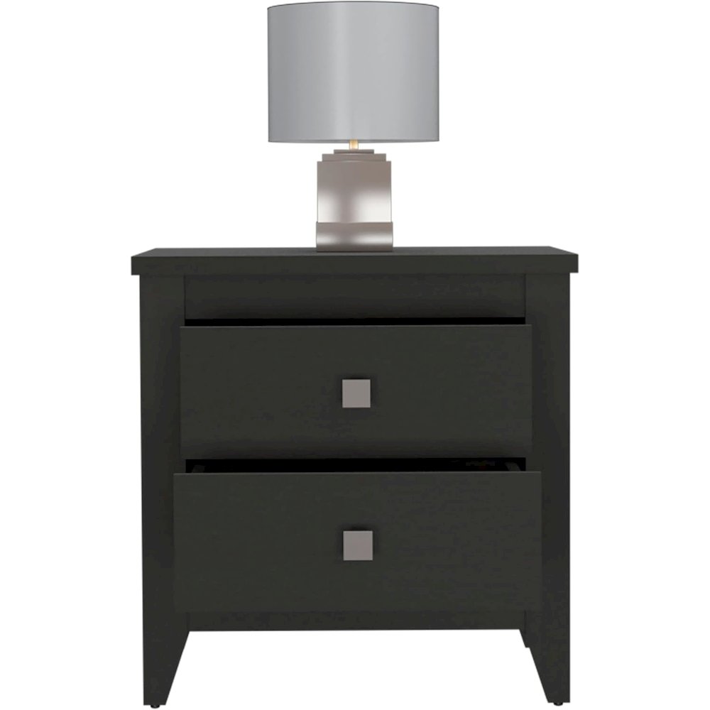 Amara 24" Tall Nightstand Black Black MDF. Picture 3
