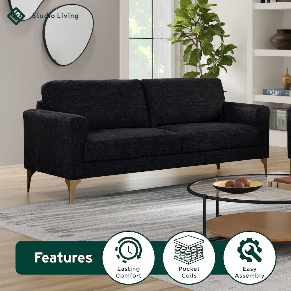 Mercer Sofa Black. Picture 13