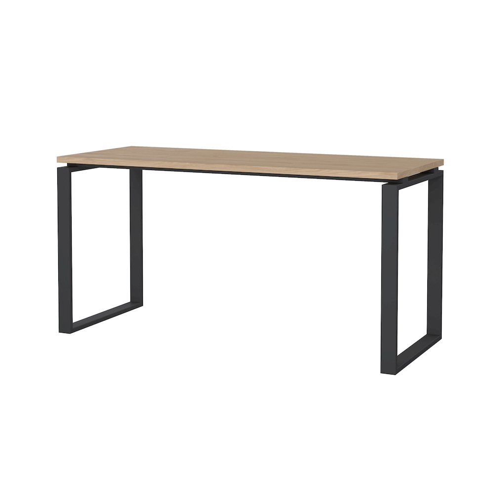 Sign Home Office Writing Office Desk, Jackson Hickory/Matte Grey. Picture 1