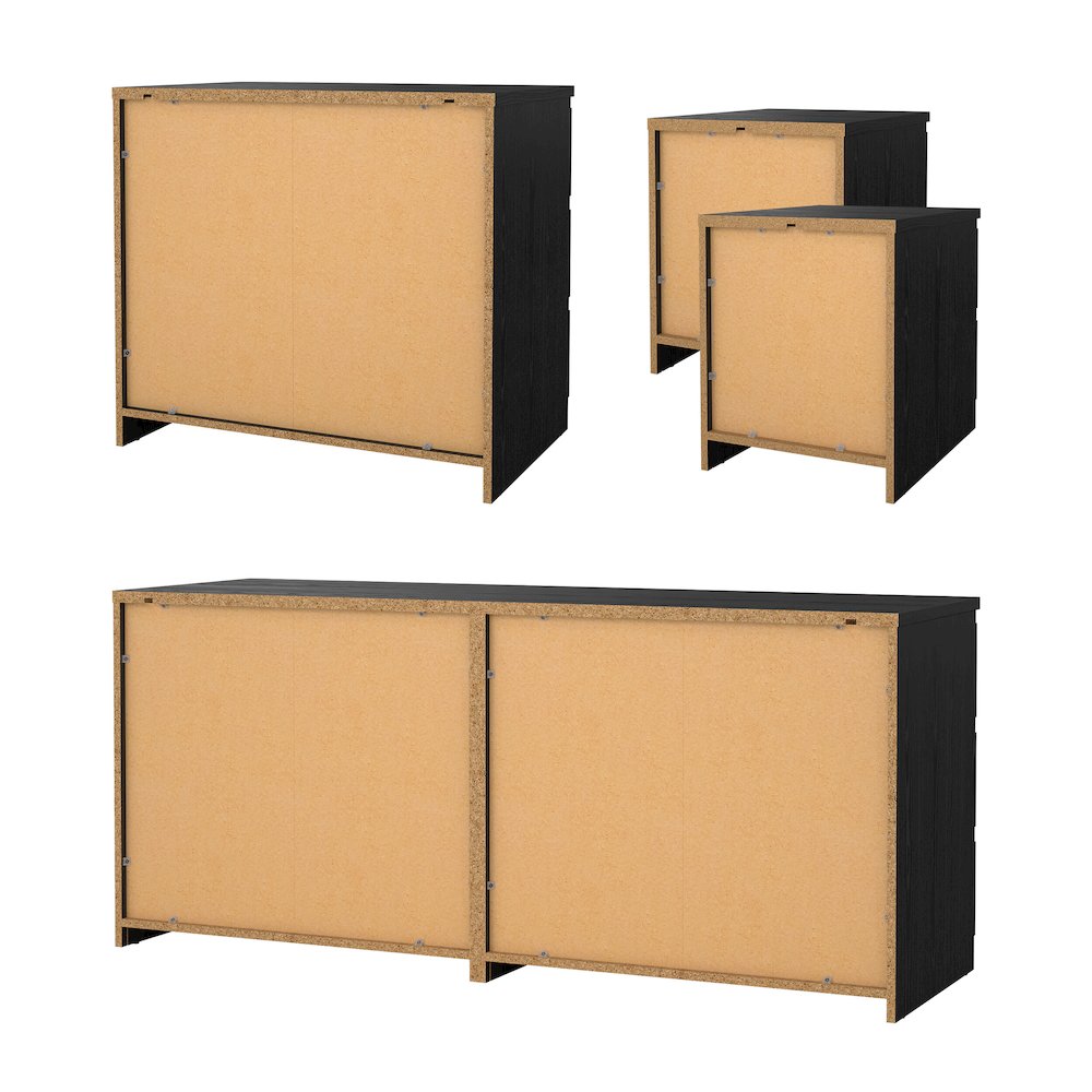 Scottsdale 4-Piece Bedroom Set, Black Woodgrain. Picture 5