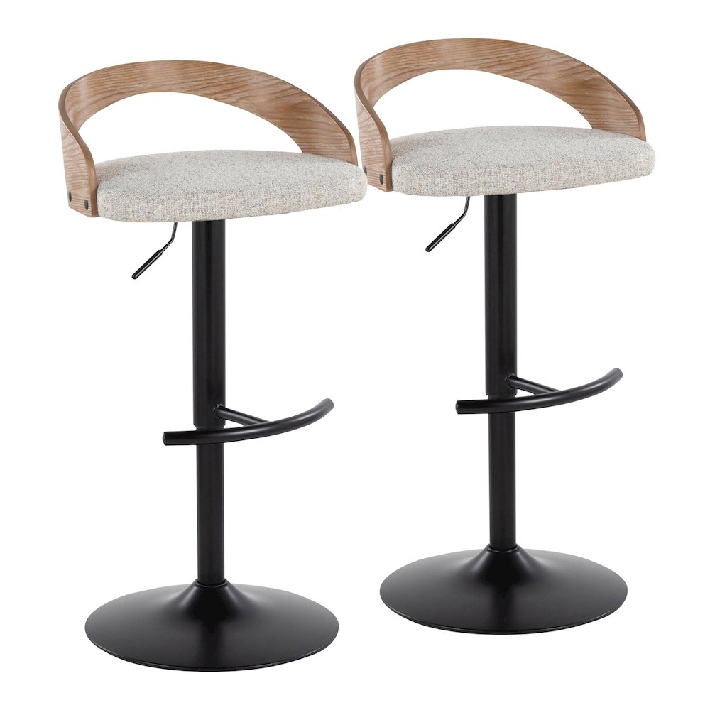Grotto Adjustable Barstool - Set of 2. Picture 1