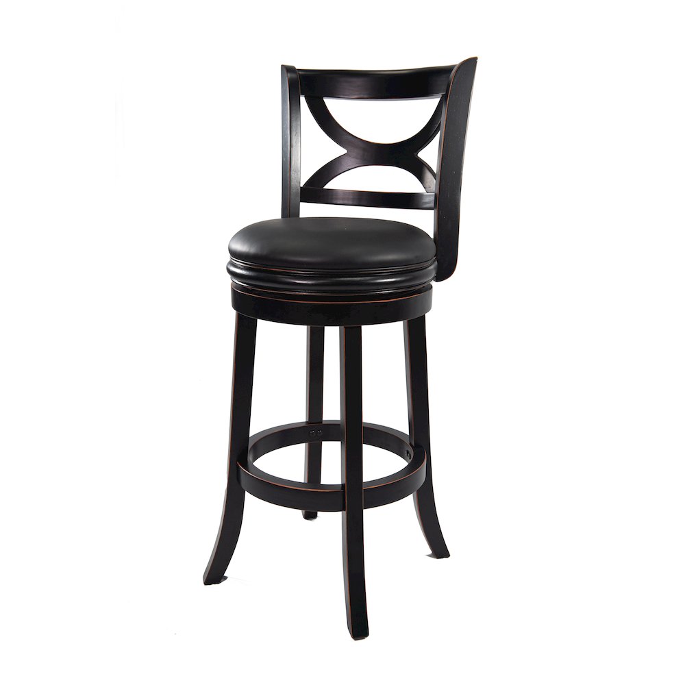 Florence Swivel Bar Stool - Black Sandthru Finish. Picture 4