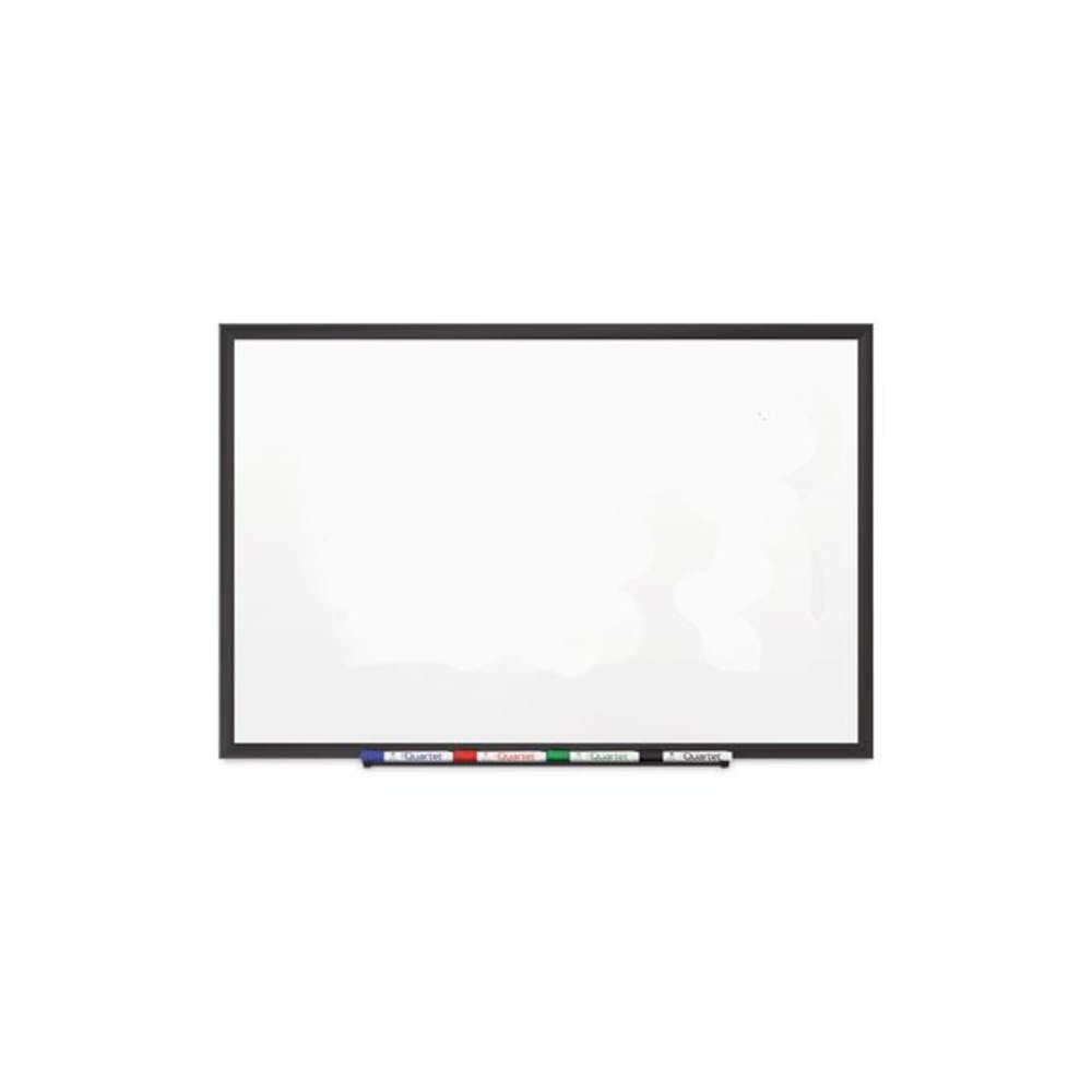 Classic Series Porcelain Magnetic Dry Erase Board, 96" x 48", White Surface, Black Aluminum Frame. Picture 1
