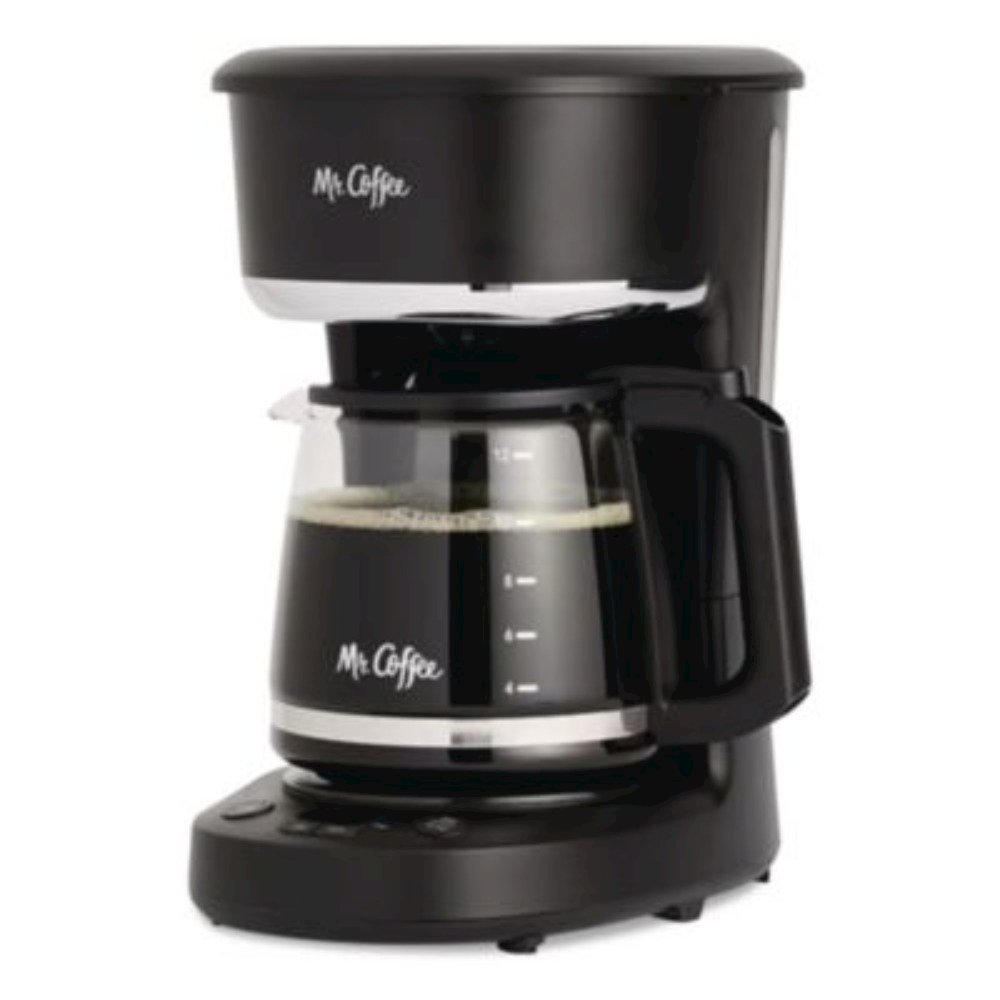 12-Cup Programmable Coffee Maker, Black/Stainless Steel. Picture 1