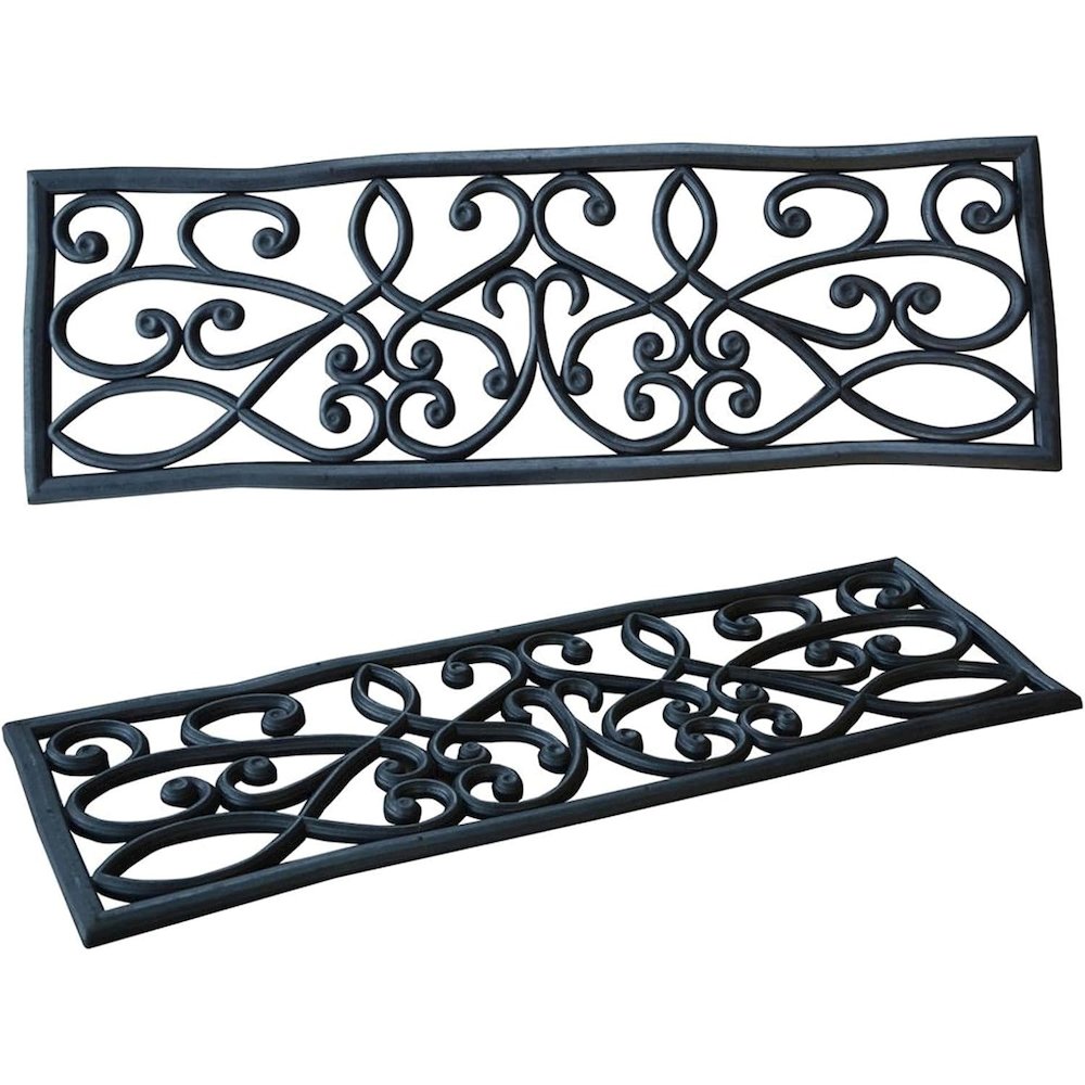 AmeriHome Rubber Scrollwork Stair Tread 4 Pack. Picture 2