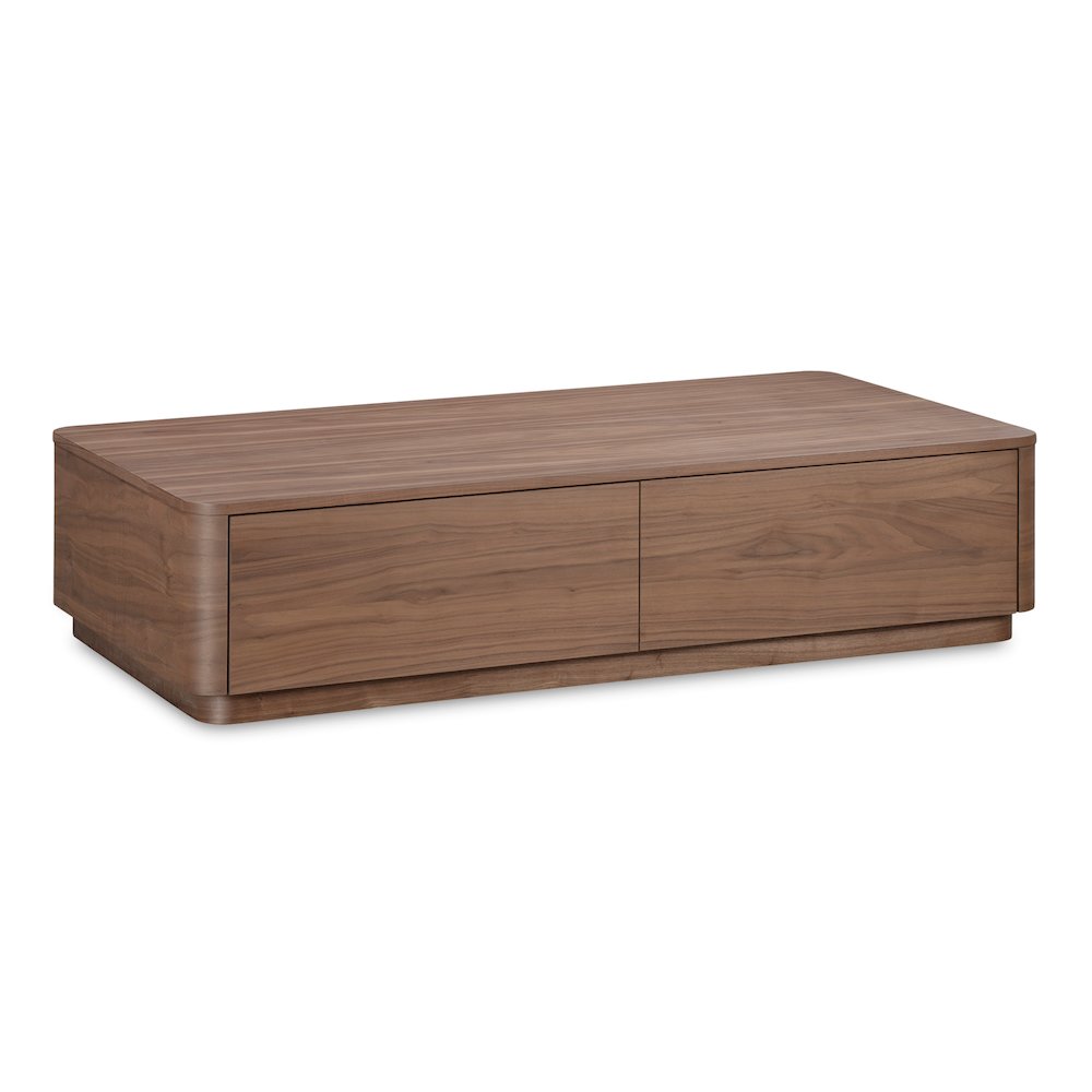 Round Off Coffee Table Walnut Brown. Picture 1