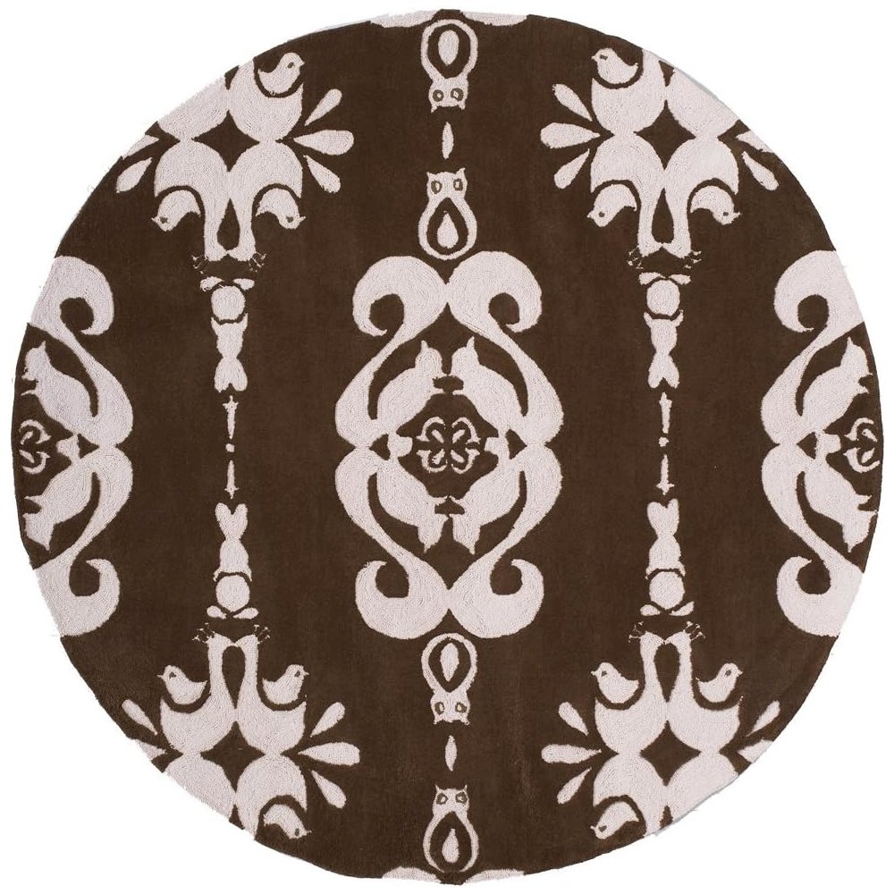 Contemporary Round Area Rug, Soft Pink, 5' X 5' Round. Picture 1