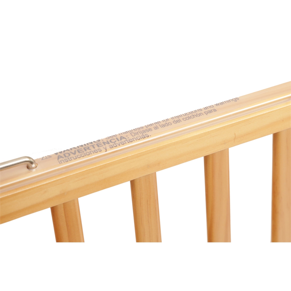 Compact Non-folding Wooden Window Crib, Natural. Picture 5