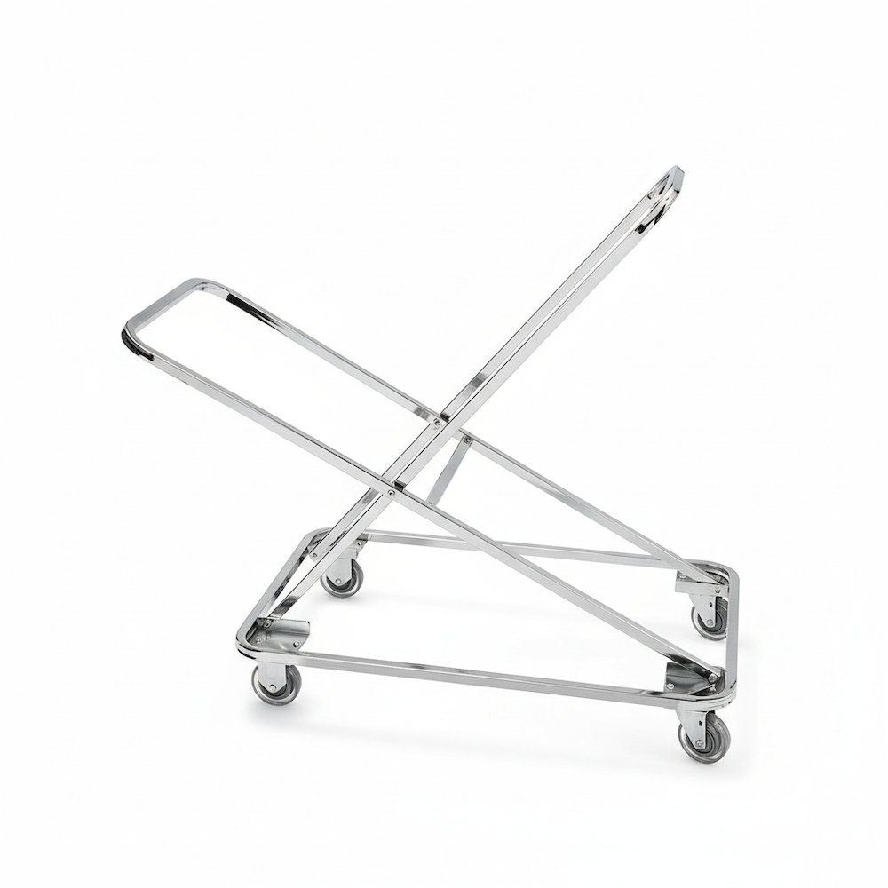 Dolly for 8200 Series Melody Chairs – Heavy-Duty Steel Chair Dolly with Chrome Frame, Hard Rubber Casters, Holds Up to 18 Chairs, 332 lbs Capacity. Picture 2