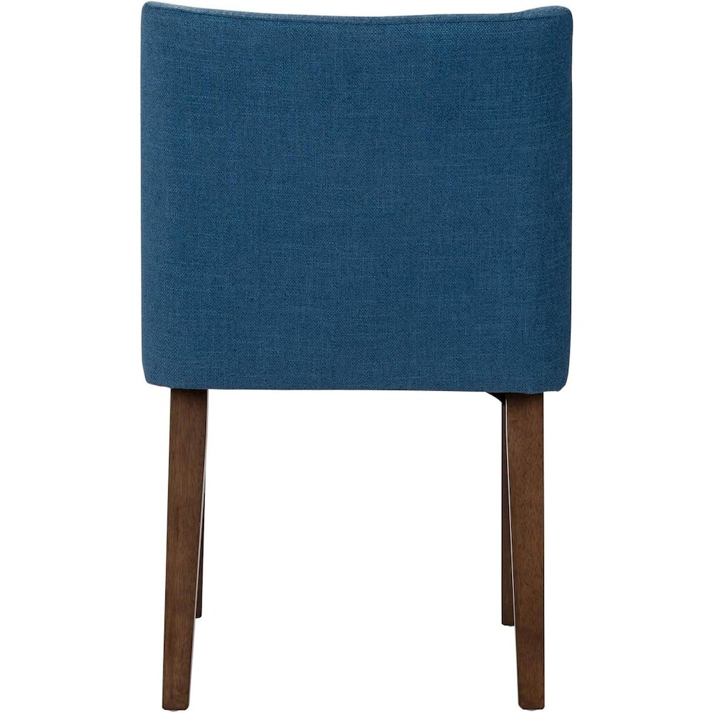 Space Savers Nido Chair - Blue (RTA)-Set of 2 in Satin Walnut. Picture 7