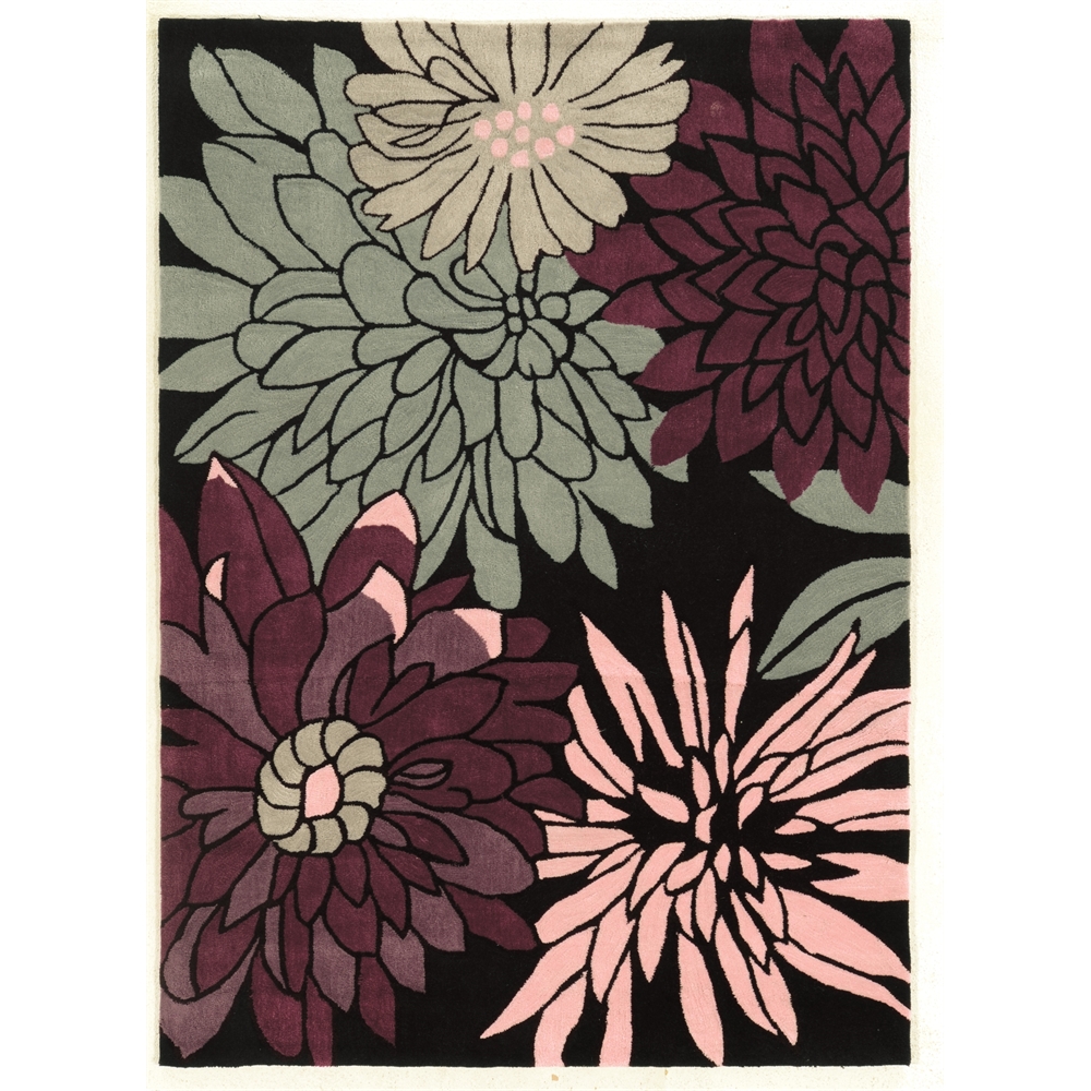Trio Mum Black & Multi 8x10, Rug. Picture 1