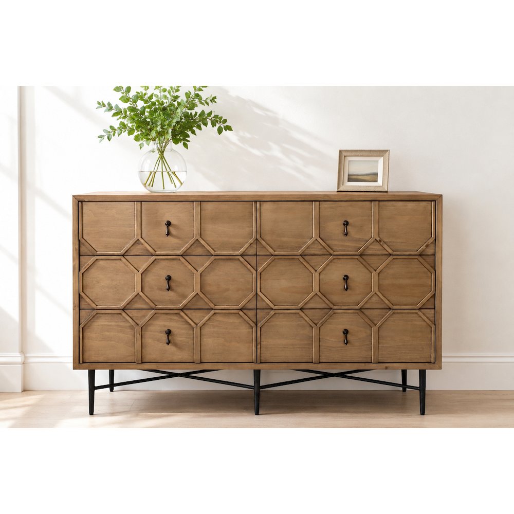 Samara 6-Drawer Chest - Natural. Picture 2