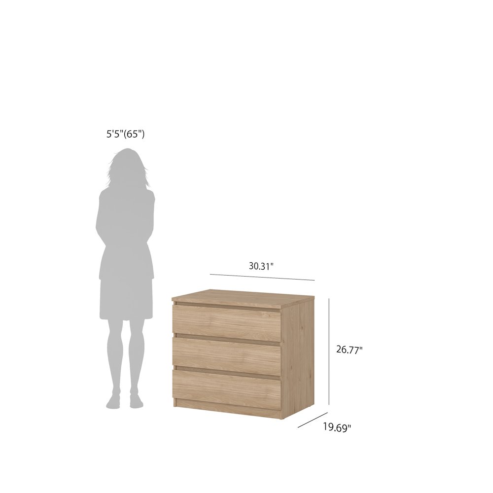 Scottsdale 3-Piece Bedroom Set - Chest And Nightstand Set Of 2, Jackson Hickory. Picture 6
