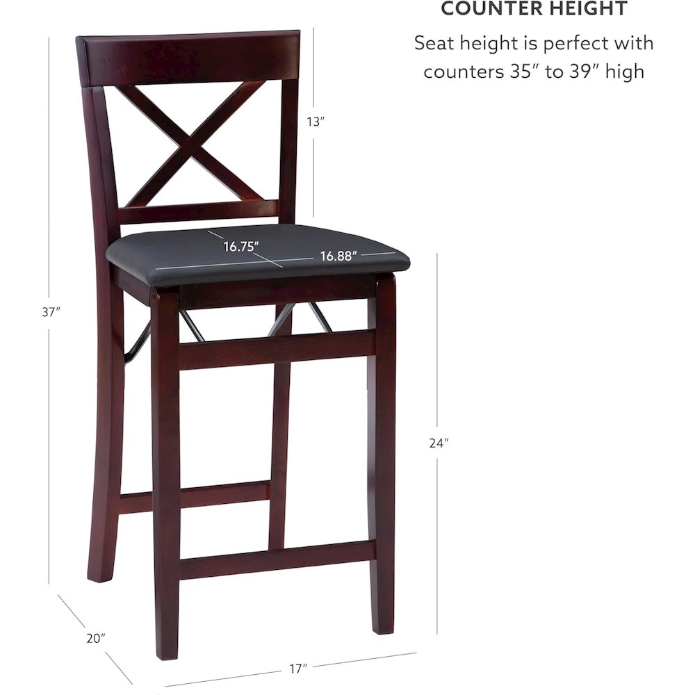 Triena 24 In X Back Folding Counter Stool. Picture 9