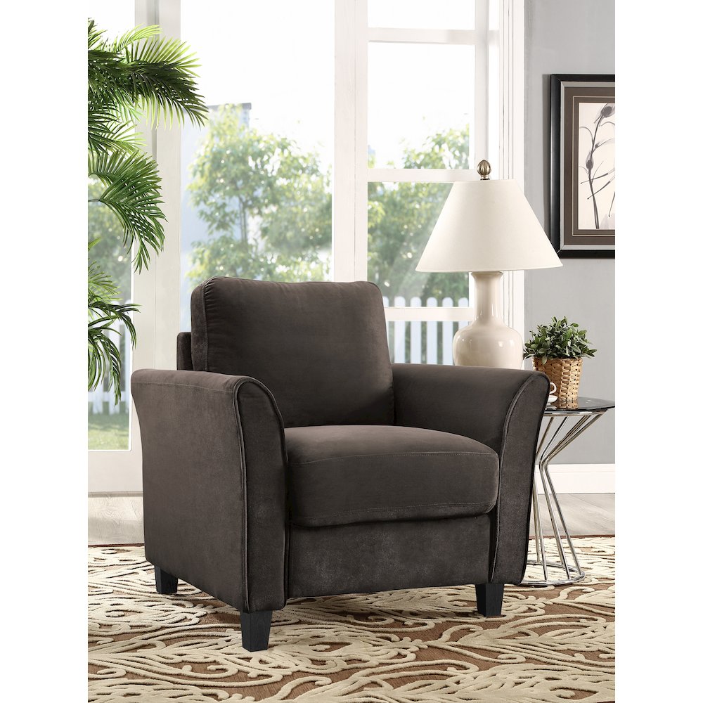 Westin Chair Curved Arm Coffee. Picture 4
