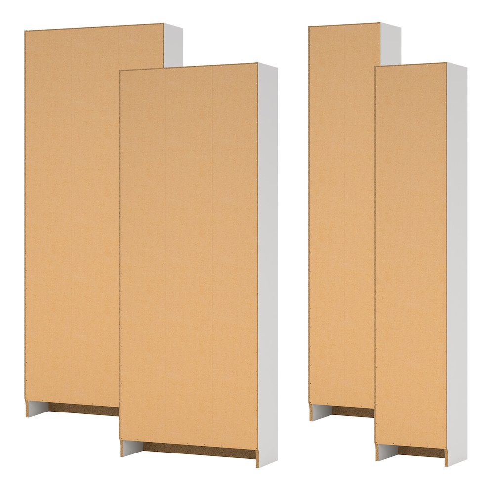 4-Piece Set, Two Narrow 5 Shelf Bookcases and Two Wide 5 Shelf Bookcases. Picture 4