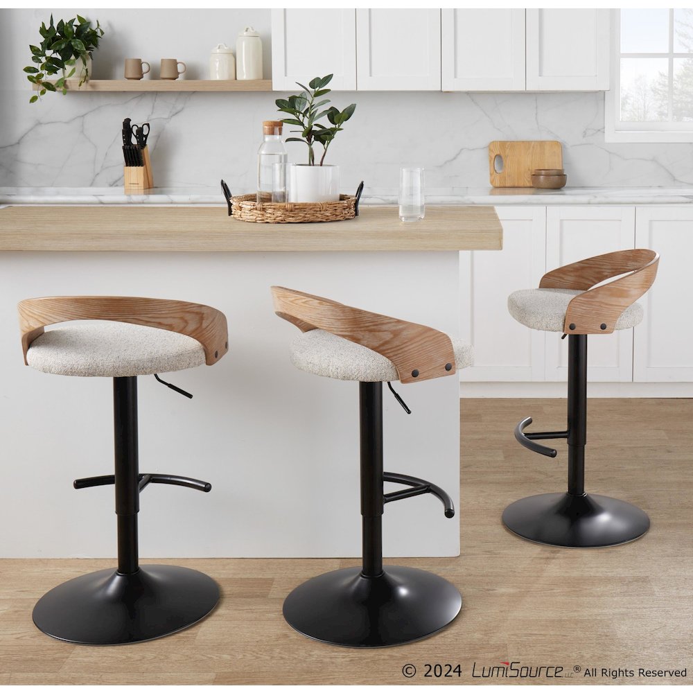 Grotto Adjustable Barstool - Set of 2. Picture 8