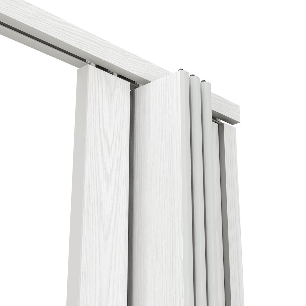 36" W Double Walled Foldable Heavy Duty Accordion Doors, White. Picture 5