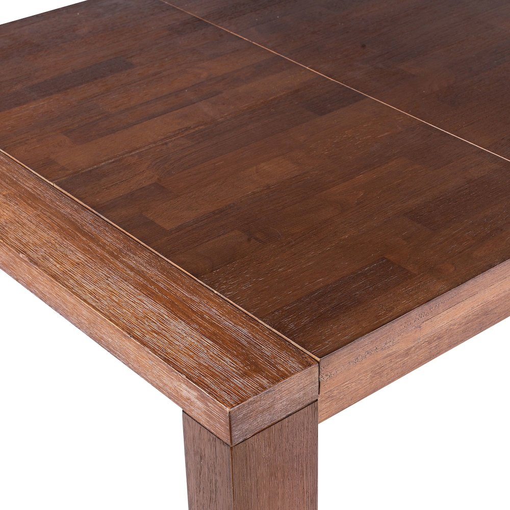 Rasmus Extension Dining Table - Chestnut Wire-Brush Finish. Picture 5