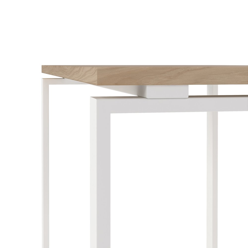 Sign Home Office Writing Office Desk, Jackson Hickory/White. Picture 3