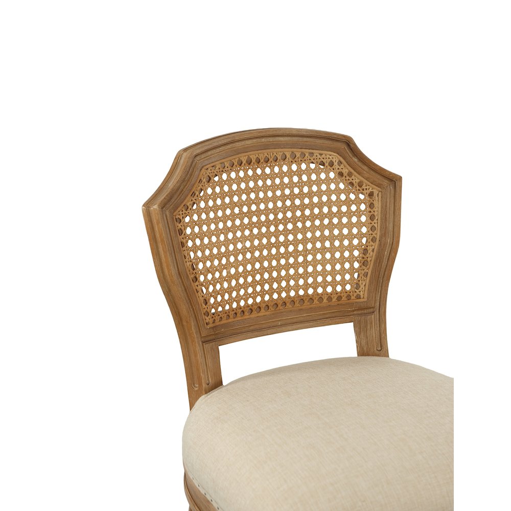 Wilbrandt Hight Back Wood Bar Stool [Weathered Brush Nature]. Picture 3