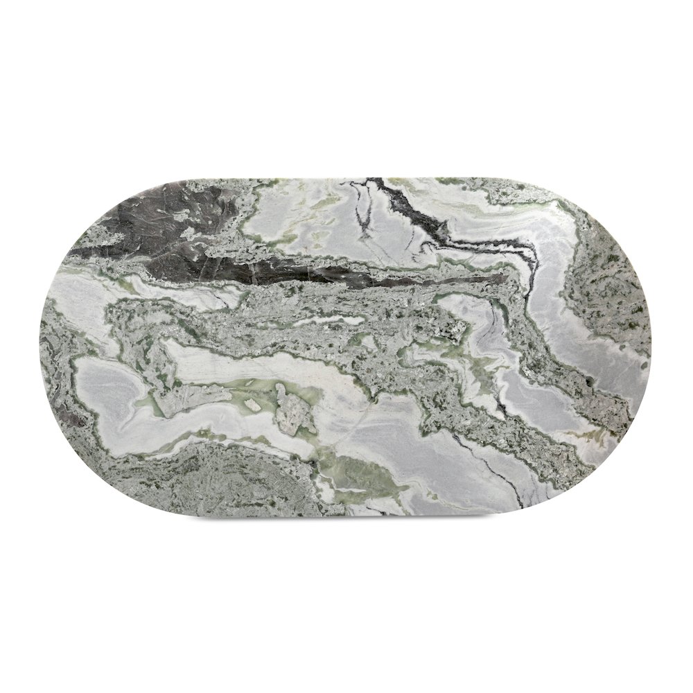 Celia Oval Dining Table Green Onyx Marble. Picture 8