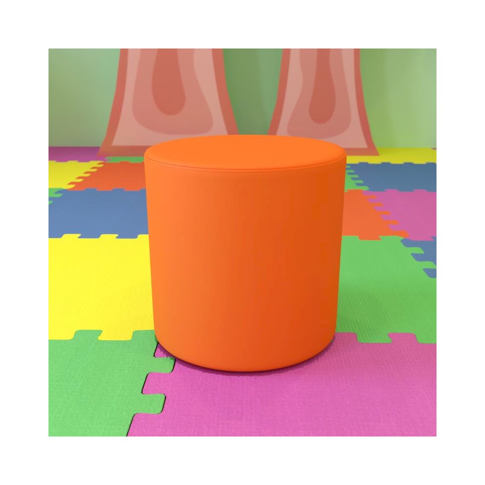 Soft Seating Flexible Circle for Classrooms and Common Spaces - 18" Seat Height (Orange). Picture 2
