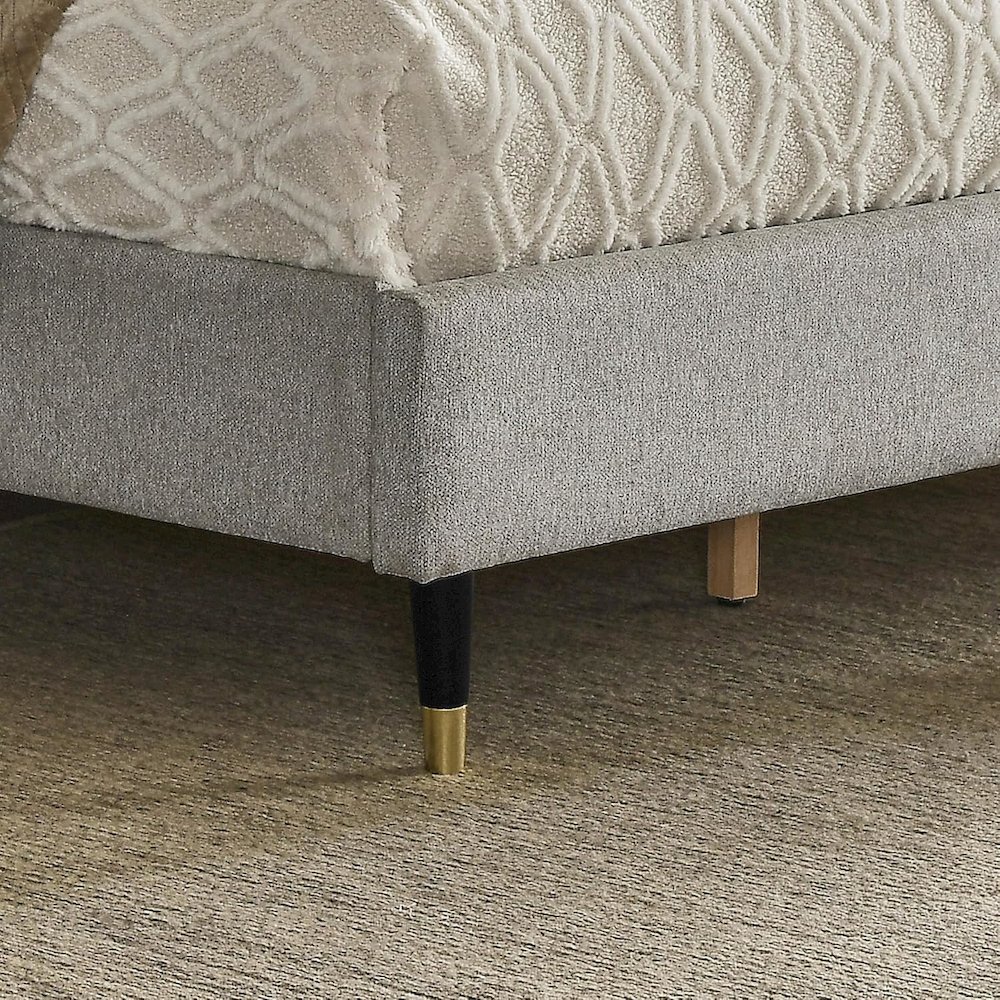 Rozitta Upholstered Wingback Platform Bed, Queen. Picture 5