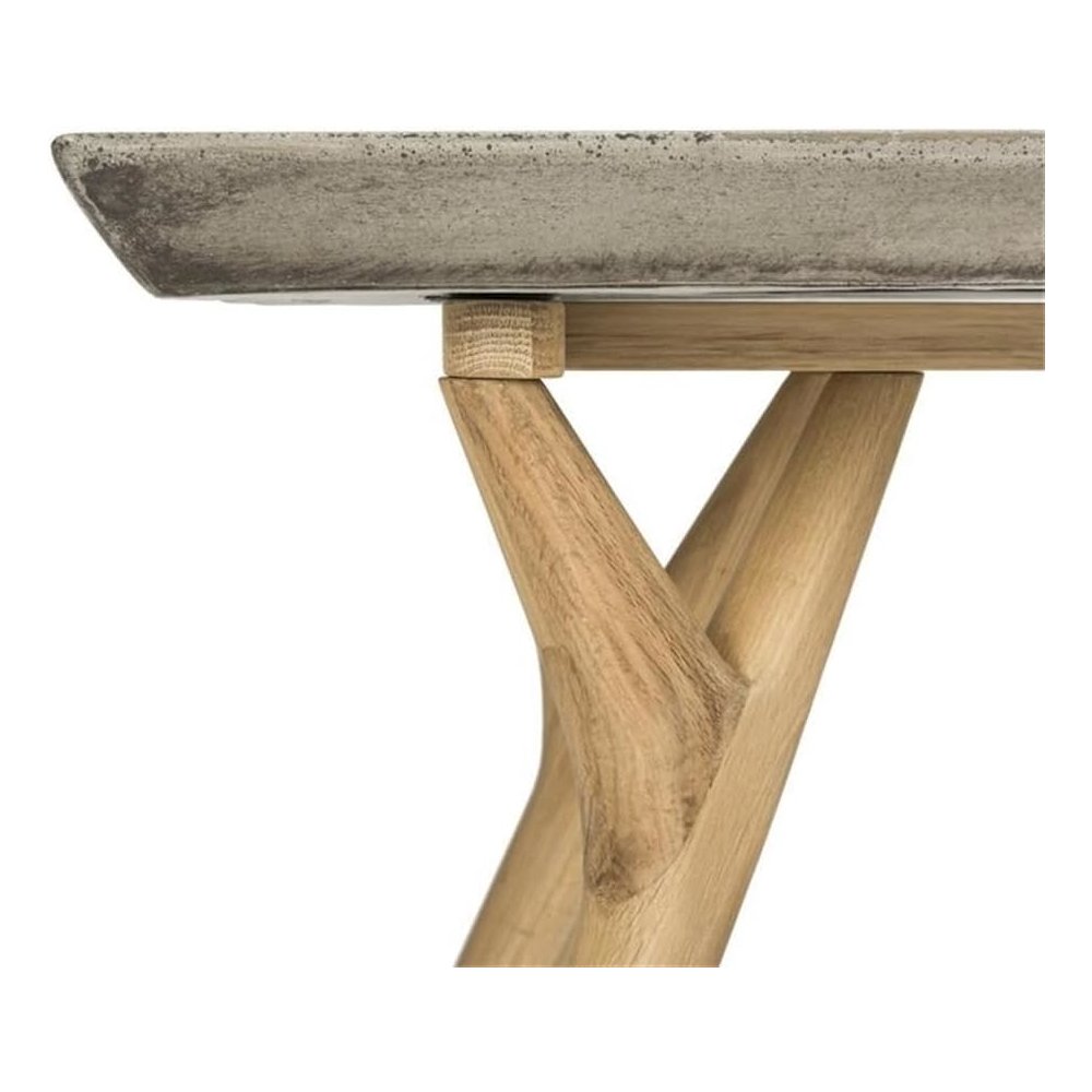 Pacey Indoor/Outdoor Modern Concrete 16.54-Inch H Coffee Table. Picture 4