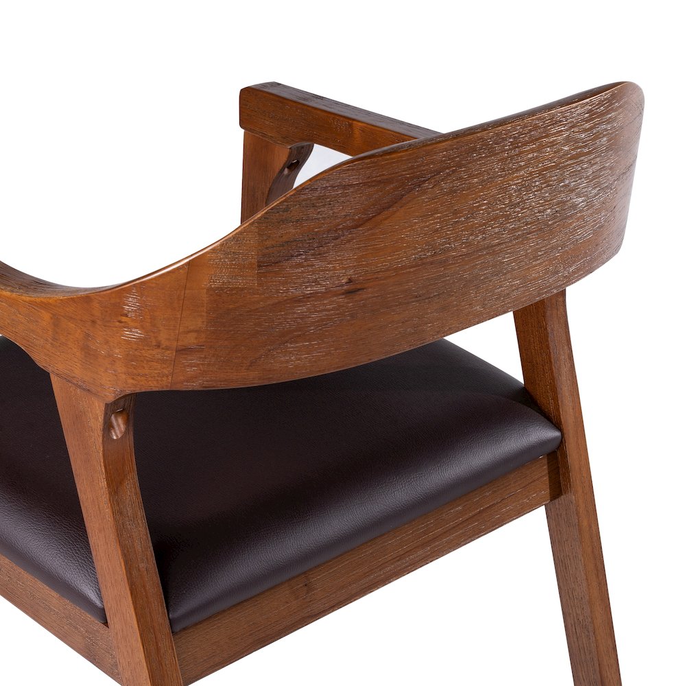 Rasmus Dining Arm Chair - Chestnut Wire-Brush Finish. Picture 7